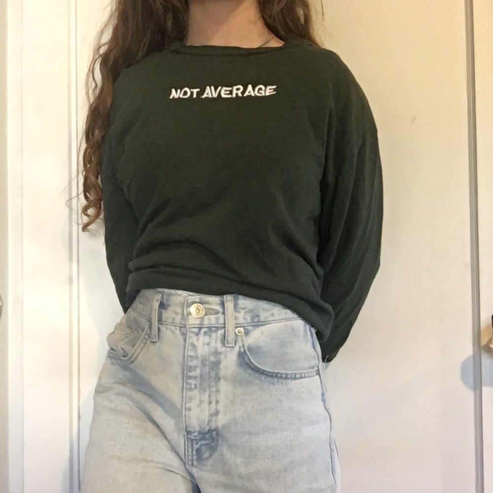 Forest green lightweight long sleeve sweatshirt